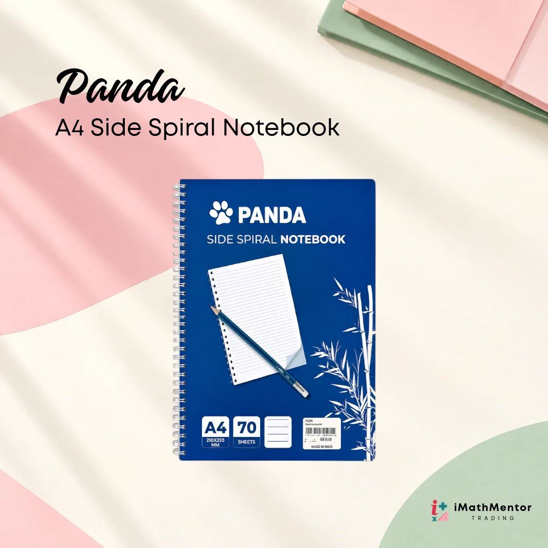 Panda A4 Side Spiral Notebook 70-Sheets
