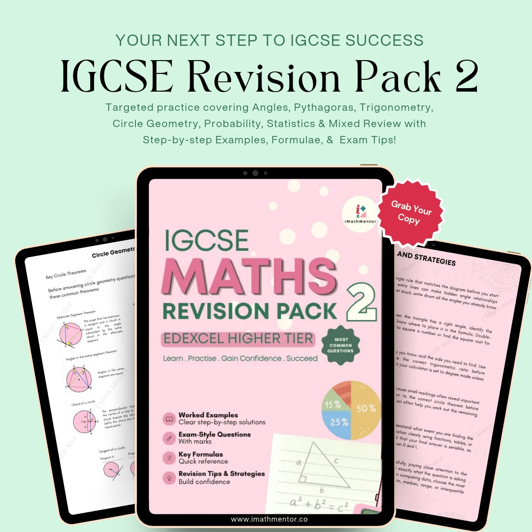 IGCSE Math Revision Pack 2