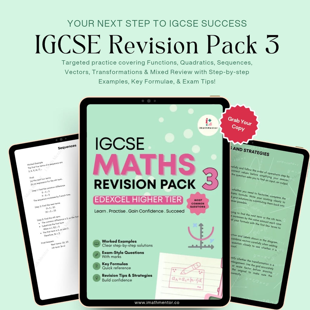 IGCSE Math Revision Pack 3