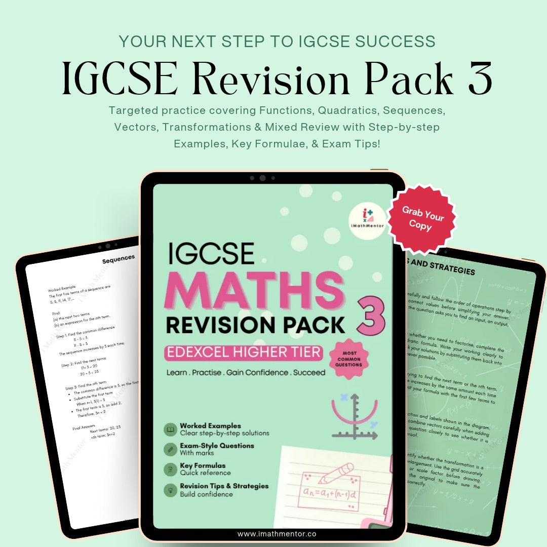 IGCSE Math Revision Pack 3