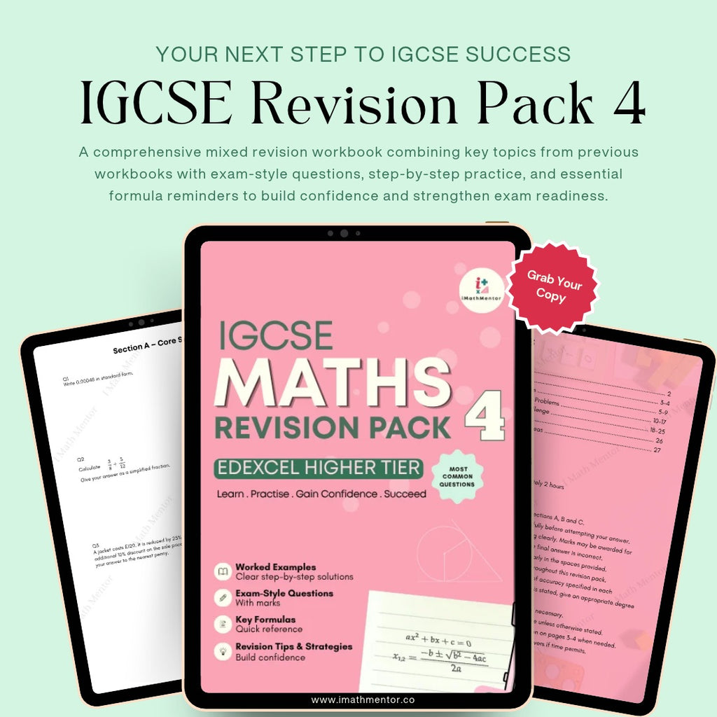 IGCSE Math Revision Pack 4