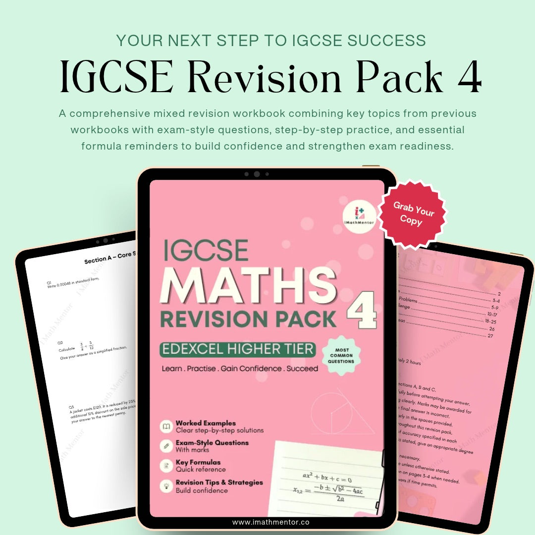 IGCSE Math Revision Pack 4