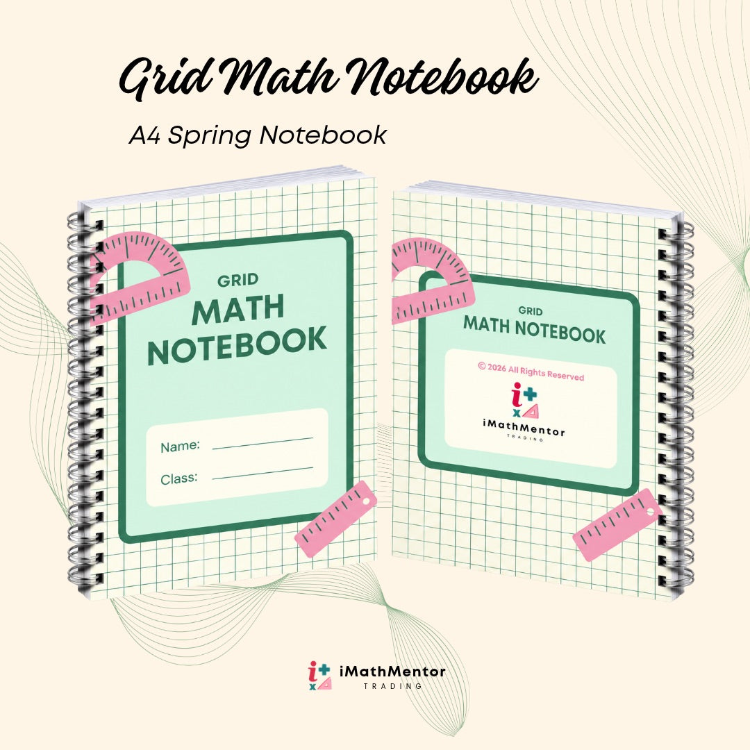 Grid Math Notebook – A4 Spiral-Bound